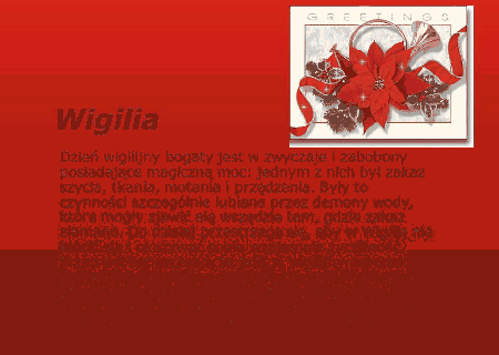 Informację o wigilii